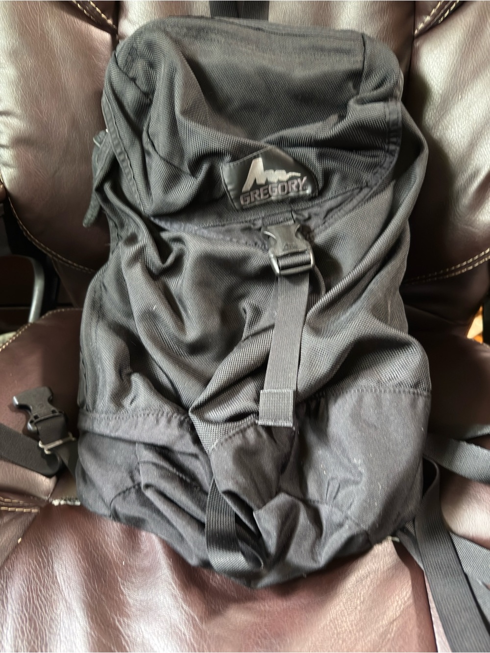 Gregory Black Nylon Top-Closure Backpack